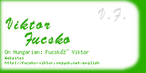 viktor fucsko business card